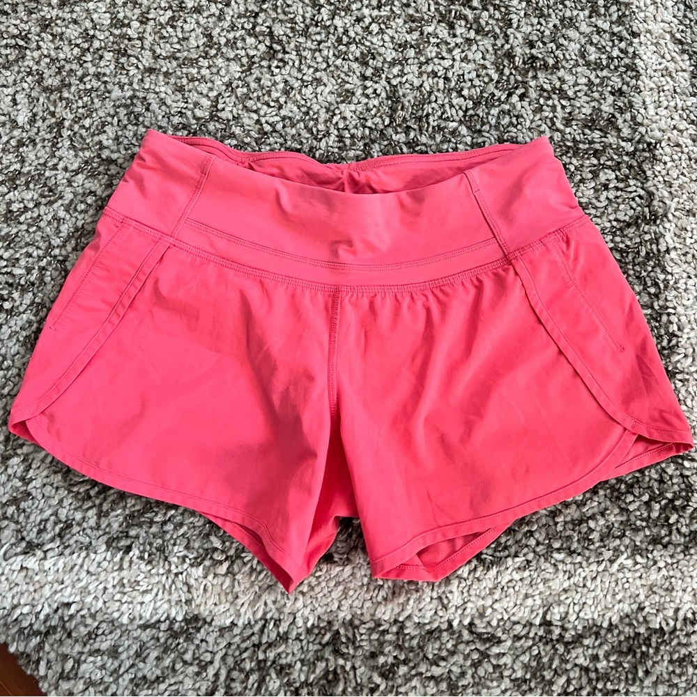 Lululemon watermelon pink shorts size 4